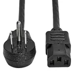 Tripp Lite P006-006-15D Desktop Computer AC Power Cord Right-Angle NEMA 5-15P to C13 - 10A 125V 18 AWG 6 ft. (1.83 m) Black