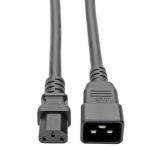 Tripp Lite P032-003 C20 to C13 3FT Power Cord Heavy-Duty 15A 100-250V 14 AWG 3 ft. (0.91 m) Black