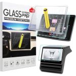 Tesla 17in Front & Back 9H Tempered Glass Screen  Protector for Model X (2022~2026) & Tesla Model S (2021~2026) Clear