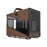 Montech Heritage Micro ATX Mini-ITX Tempered Glass/Leather Finish Case (Black)