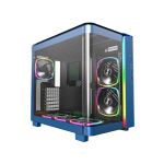 Montech KING 95 PRO (BU) Dual-Chamber ATX Mid-Tower PC Gaming Case High-Airflow Toolless Panels Sturdy Curved Tempered Glass