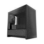 NZXT CC-H31FB-01 H3 Flow Micro-ATX High-Airflow PC Case - Black - tinted tempered glass