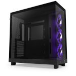 NZXT CC-H61FB-R1 H6 FLOW RGB Compact Dual-ChamberMid-Tower Airflow Case 2x USB-A 3.2 Gen 1 1x USB-C 3.2 Gen 2 1x Audio