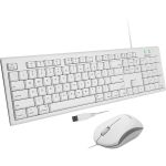 Macally Full Size USB Keyboard and Optical USB Mouse Combo For Mac - USB Cable - 104 Key - USB Cable - Optical - 1200 dpi - Scroll Wheel - Symmetrical - Compatible with Computer for Mac
