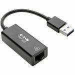 Eaton Tripp Lite Series USB 3.0 to Gigabit Ethernet NIC Network Adapter - 10/100/1000 Mbps  Black - 10/100/1000 Mbps
