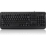 Adesso AKB-132HB Multimedia Desktop Keyboard with 3-Port USB Hub 104 Key Membrane Keys Black