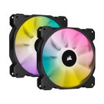 Corsair CO-9050111-WW iCUE SP140 RGB ELITE Performance 140mm PWM Fan Dual Fan Kit with Lighting Node CORE