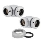 Corsair CX-9052021-WW Hydro X Series XF Hardline 90deg 12mm OD Fitting Twin Pack Chrome