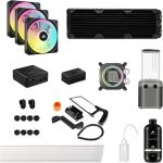 Corsair CX-9070016-WW Hydro X Series iCUE LINKXH405i RGB Custom Cooling Kit Stealth Gray