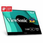 ViewSonic VX1655-4K-OLED 16in Class 4K UHD OLED Monitor - 16:9 - Black - 15.6in Viewable - OLED - 3840 x 2160 - 1.07 Billion Colors - 400 Nit - 1 ms - 60 Hz Refresh Rate - Speakers - Ti
