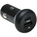 Eaton Tripp Lite Series Dual-Port USB Car Charger with 24W Charging - USB-C (24W) PD 3.0  USB-A (24W) QC 3.0  Black - 12 V DC Input - 5 V DC/3 A  9 V DC  12 V DC Output - Black