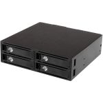 StarTech.com 4-Bay Mobile Rack Backplane for 2.5in SATA/SAS Drives - Hot swap with ease by installing 4 SSDs/HDDs into one 5.25in bay - Multi-bay mobile rack backplane / drive caddy / 2