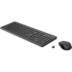 HP 330 Wireless Mouse and Keyboard Combination - USB Type A Plunger Wireless RF 2.40 GHz Keyboard - English (Canada) - USB Type A Wireless RF Mouse - AAA - Compatible with PC