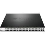 D-Link DGS-1210-52MP Ethernet Switch - 52 Ports - Manageable - Gigabit Ethernet - 10/100/1000Base-T  1000Base-X - 3 Layer Supported - Modular - 4 SFP Slots - 48.90 W Power Consumption -