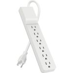 Belkin BE106000-10
 6 Outlet Home/Office Surge Proector - Rotating Plug - 10 foot cord - White - 720 Joule 6 - 1875 VA - 700 J -