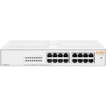 HPE Instant On 1430 16G Switch - 16 Ports - Gigabit Ethernet - 10/100/1000Base-T - 2 Layer Supported - 7.90 W Power Consumption - Twisted Pair - 1U - Rack-mountable  Cabinet Mount  Tabl