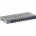 Netgear Business GS108MX Ethernet Switch - 9 Ports - Gigabit Ethernet  10 Gigabit Ethernet - 10/100/1000Base-T  10GBase-T - 2 Layer Supported - 5.80 W Power Consumption - Twisted Pair -