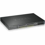 ZYXEL GS2220-28HP 24-Port Gigabit L2+ Managed and Nebula Pro Cloud Managed Switch | 24 PoE+ Ports at 375W with 4 SFP Uplinks - 24 Ports - Gigabit PoE / PoE+ Ethernet - Full CLI and Nebu