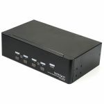 StarTech.com 4 Port Dual DisplayPort KVM Switch - DisplayPort 1.2 KVM - 4K 60Hz - This 4 port Dual DisplayPort KVM switch combines dual 4K 60Hz displays with KVM switch control of four