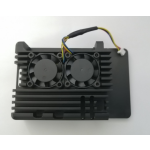 Aluminum Raspberry Pi 5  w/ PWM  Fan Black