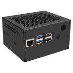 Geekworm X1206-C1 Metal Case for Raspberry Pi 5 X1 X1206 UPS Shield Black