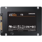 Samsung MZ-77E1T0B/AM 1TB 870 EVO 2.5in Solid State Drive SATA 3 6Gbps 1GB LPDDR4 Cache Up to 560 MB/s Reads