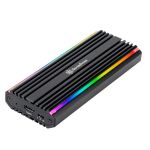 Silverstone SST-MS13 RGB SSD EnclosureUSB-C 3.2 Gen 2 10Gbps NVMe/SATA M.2 Supported