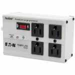 Eaton Tripp Lite Series Isobar 4-Outlet Surge Protector  6 ft. Cord with Right-Angle Plug  3330 Joules  Metal Housing - Receptacles: 4 x NEMA 5-15R - 3330J