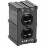 Eaton Tripp Lite Series Isobar 2-Outlet Surge Protector  Direct Plug-In  1410 Joules  Diagnostic LEDs  Black Metal Housing - Receptacles: 2 x NEMA 5-15R - 1410J