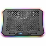 Aluratek Ergonomic USB Laptop Cooling Pad with RGB Lights - Notebook Support - 3 Fan(s) - 1900 rpm