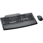 Kensington Pro Fit Wireless Comfort Desktop Set - USB Wireless RF 2.40 GHz Keyboard - Black - USB Wireless RF Mouse - Black - Multimedia & Internet Key Hot Key(s) - Right-handed - Compa