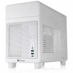 Thermaltake Gaming Computer Case - Mini-tower - Snow White - Steel  Mesh - 2 x Bay - Power Supply Installed - Mini ITX Motherboard Supported - 2 x Fan(s) Supported - 3.9in Display - 2 x