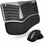 MacAlly X9RBERGO2SGCB X9 Performance Keyboard andMouse Combo Scissors Wireless Bluetooth/RF 2.40 GHz Keyboard