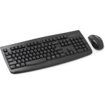 Kensington Keyboard for Life Wireless Desktop Set - USB Wireless RF 2.40 GHz Keyboard - Black - USB Wireless RF Mouse - Optical - 1200 dpi - Scroll Wheel - QWERTY - Black - Symmetrical