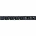 CyberPower PDU41004 Single Phase 100 - 240 VAC 15A Switched PDU - 8 Outlets  10 ft  IEC-320 C14  Horizontal  1U  SNMP  LCD  3YR Warranty