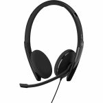 EPOS ADAPT 160 USB II Headset - Stereo - USB - Wired - On-ear - Binaural - 5.86 ft Cable - Noise Cancelling Microphone - Black