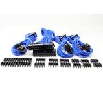 MC F04-240BL-KIT Premium Sleeved PSU Cable Extension Kit 24-pin 30cm 8-pin 4+4 45cm 8-pin 6+2 45cm Blue