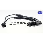 MC F04-RGB0430-2P 30cm 1 to 4 RGB Splitter Cable with Male Pins 2-Pack Black