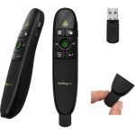 StarTech.com Wireless Presentation Remote with Green Laser Pointer - 90 ft. (27 m) - USB Presentation Clicker for Mac and Windows - Batteries Included - Wireless Slideshow and Volume Co
