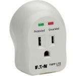Eaton Tripp Lite Series 1-Outlet Personal Surge Protector  Direct Plug-In  600 Joules  2 Diagnostic LEDs - Receptacles: 1 x NEMA 5-15R - 600J