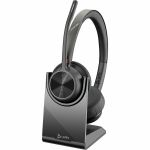 Poly Voyager 4320 USB-C Headset + BT700 Dongle + Charging Stand - Microsoft Teams Certification - Siri  Google Assistant - Stereo - USB - Wired/Wireless - Bluetooth - 164 ft - 20 Hz to