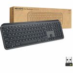 Logitech MX Keys Wireless Illuminated Keyboard for Business  Quiet Perfect-Stroke Keys  Logi Bolt Technology - Graphite - Wireless Connectivity - Bluetooth - 32.81 ft - iPhone  iPad  iP