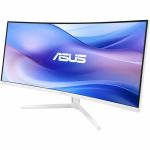 Asus VU34WCIP-W 34in Class UW-QHD Curved Screen LED Monitor - 21:9 Vertical Alignment (VA) 3440x1440 16.7 Million Colors Adaptive