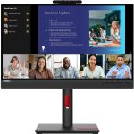 Lenovo ThinkVision T24v-30 24in Class Webcam Full HD LED Monitor - 16:9 - Raven Black - 23.8in Viewable - In-plane Switching (IPS) Technology - WLED Backlight - 1920 x 1080 - 16.7 Milli
