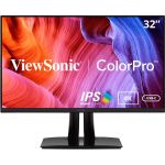 ViewSonic VP3256-4K 32 Inch Premium IPS 4K Ergonomic Monitor with Ultra-Thin Bezels  Color Accuracy  Pantone Validated  HDMI  DisplayPort and USB C for Professional Home and Office - 32