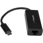 StarTech.com USB C to Gigabit Ethernet Adapter - Thunderbolt 3 - 10/100/1000Mbps - Black - Adds a GbE connection your computer - Instant connection with native driver support - Supports