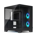 Fractal Design FD-C-POV2A-02 Pop 2 Vision Black RGB - Dual-Chamber PC Gaming Case - Front and Side Glass Panels- Four 120 mm Rever