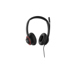 V7 HA530E Stereo Headset Noise Cancelling Microphone 6.56' Cable Black