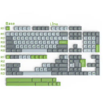 Tecsee Base Lime ABS Dye-Sub Keycaps for Cherry MX Switch Grey/Green
