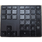 Dual Mode Three Channel Wireless Bluetooth Laptop Mini Keyboard with 35 buttons Black